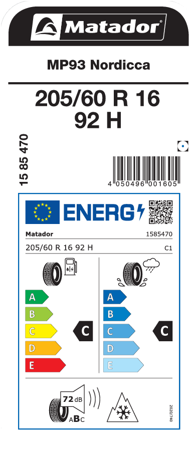 Matador MP93 Nordicca 205 / 60 R 16 92 H