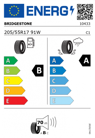 Bridgestone Turanza T005 205 / 55 R 17 91 W