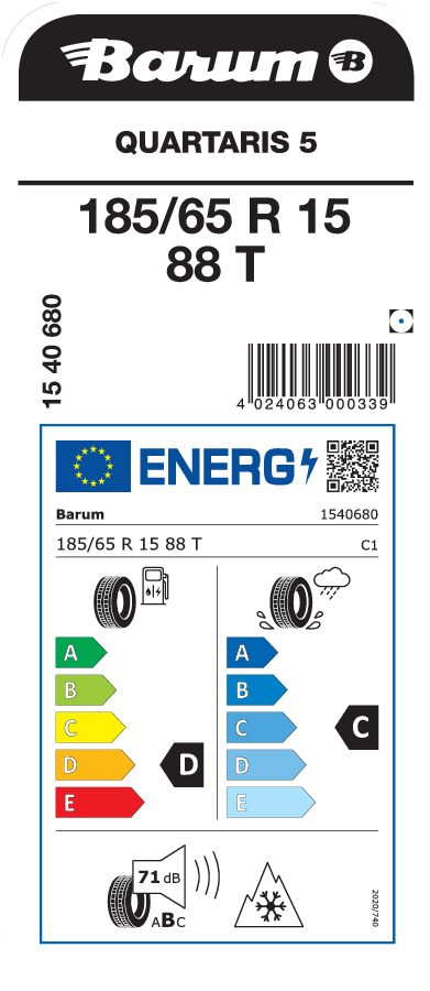 Barum Quartaris 5 185 / 65 R 15 88 T