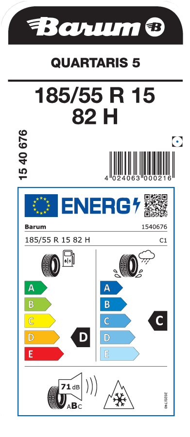 Barum Quartaris 5 185 / 55 R 15 82 H