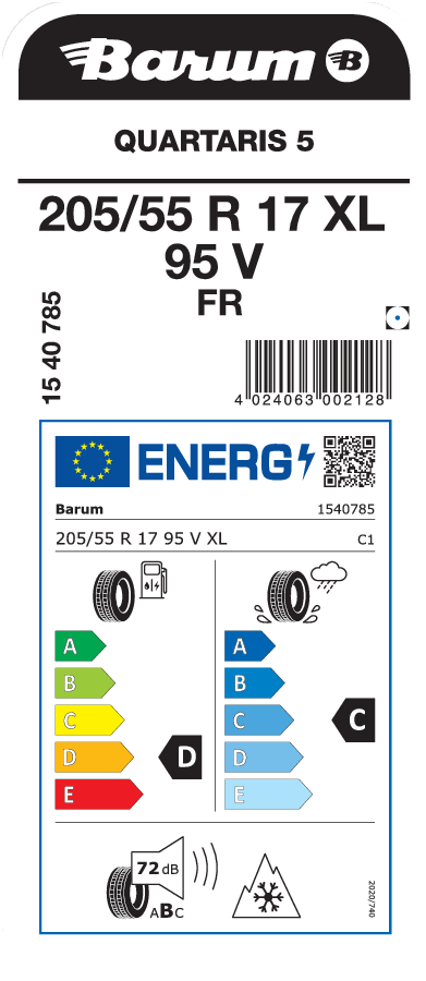 Barum Quartaris 5 205 / 55 R 17 95 V