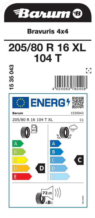 Barum Bravuris 4x4 205 / 80 R 16 104 T