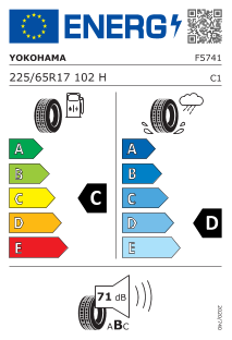 Yokohama G91AV 225 / 65 R 17 102 H