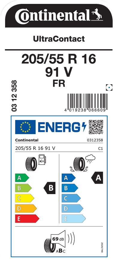 Continental UltraContact 205 / 55 R 16 91 V