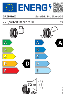 Gripmax SureGrip Pro Sport 225 / 40 R 18 92 Y