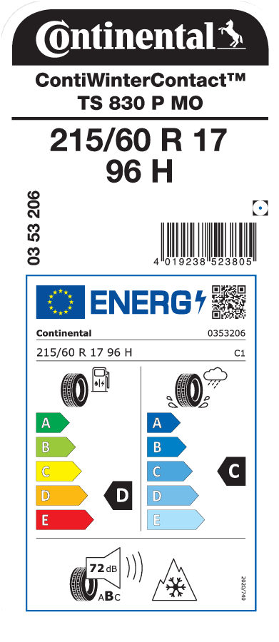 Continental TS830 P 215 / 60 R 17 96 H
