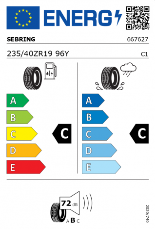 Sebring Ultra High Performance 235 / 40 R 19 96 Y