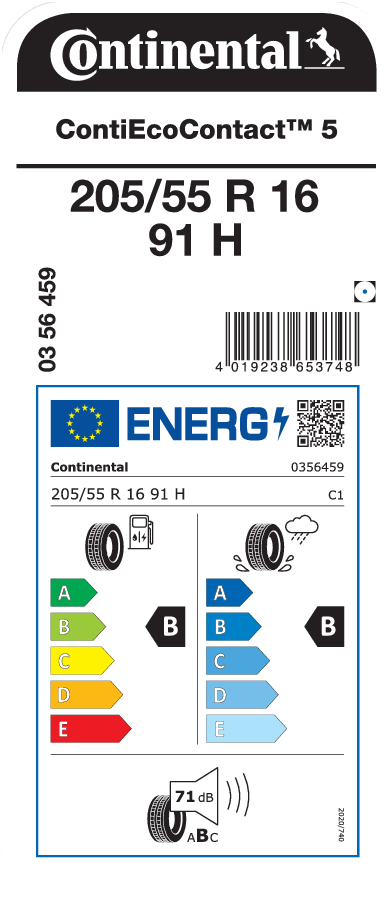 Continental ContiEcoContact 5 205 / 55 R 16 91 H