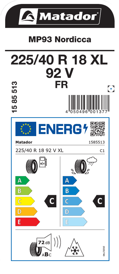 Matador MP93 Nordicca 225 / 40 R 18 92 V