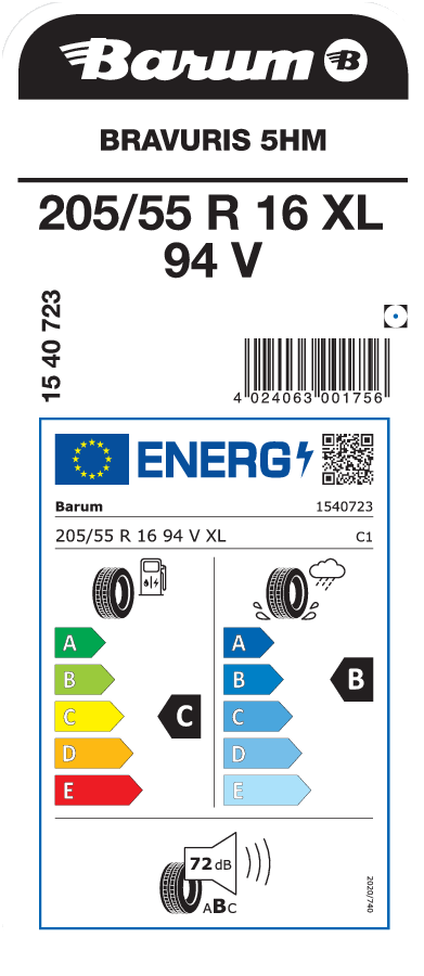 Barum Bravuris 5HM 205 / 55 R 16 94 V