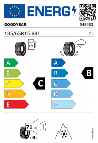 Goodyear UG9 plus 185 / 65 R 15 88 T