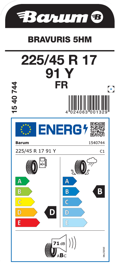 Barum Bravuris 5HM 225 / 45 R 17 91 Y