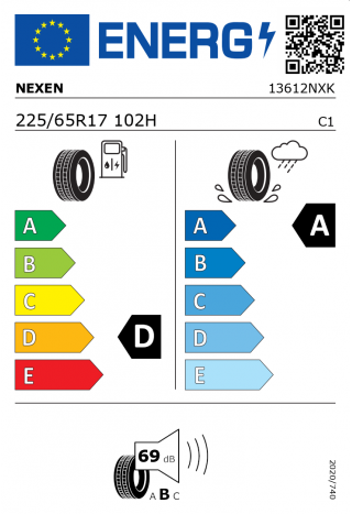 Nexen N*Fera RU1 225 / 65 R 17 102 H