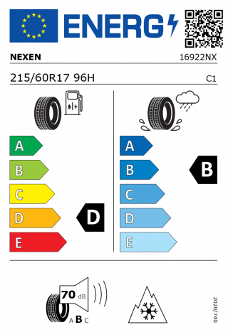 Nexen Nblue 4 Season 215 / 60 R 17 96 H