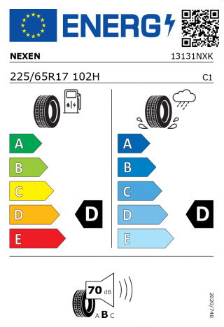 Nexen Roadian HTX RH5 225 / 65 R 17 102 H