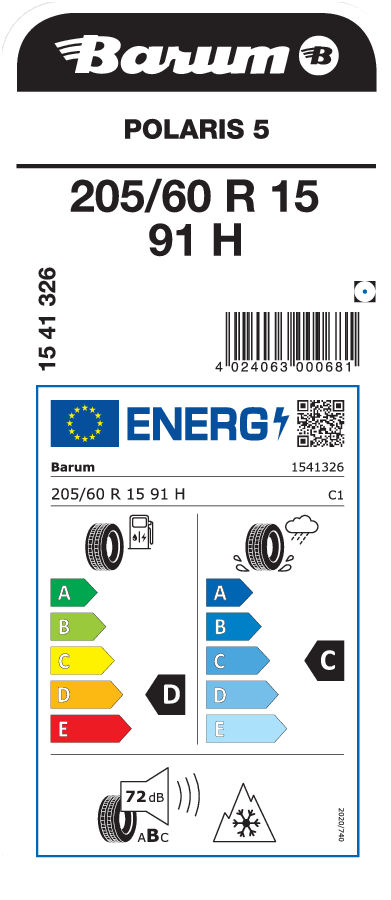 Barum Polaris 5 205 / 60 R 15 91 H