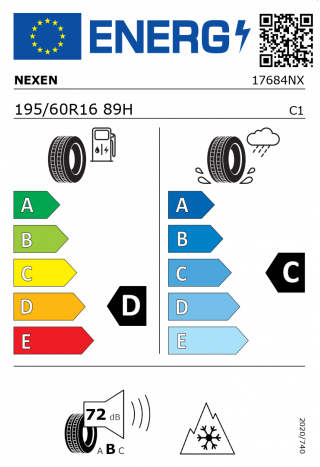 Nexen Winguard Snow G3 195 / 60 R 16 89 H