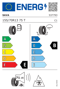 Sava Eskimo S3 plus 155 / 70 R 13 75 T