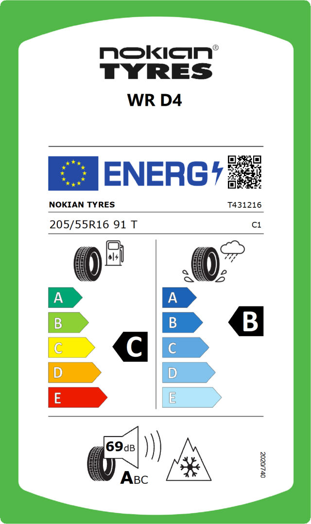 Nokian WR D4 205 / 55 R 16 91 T